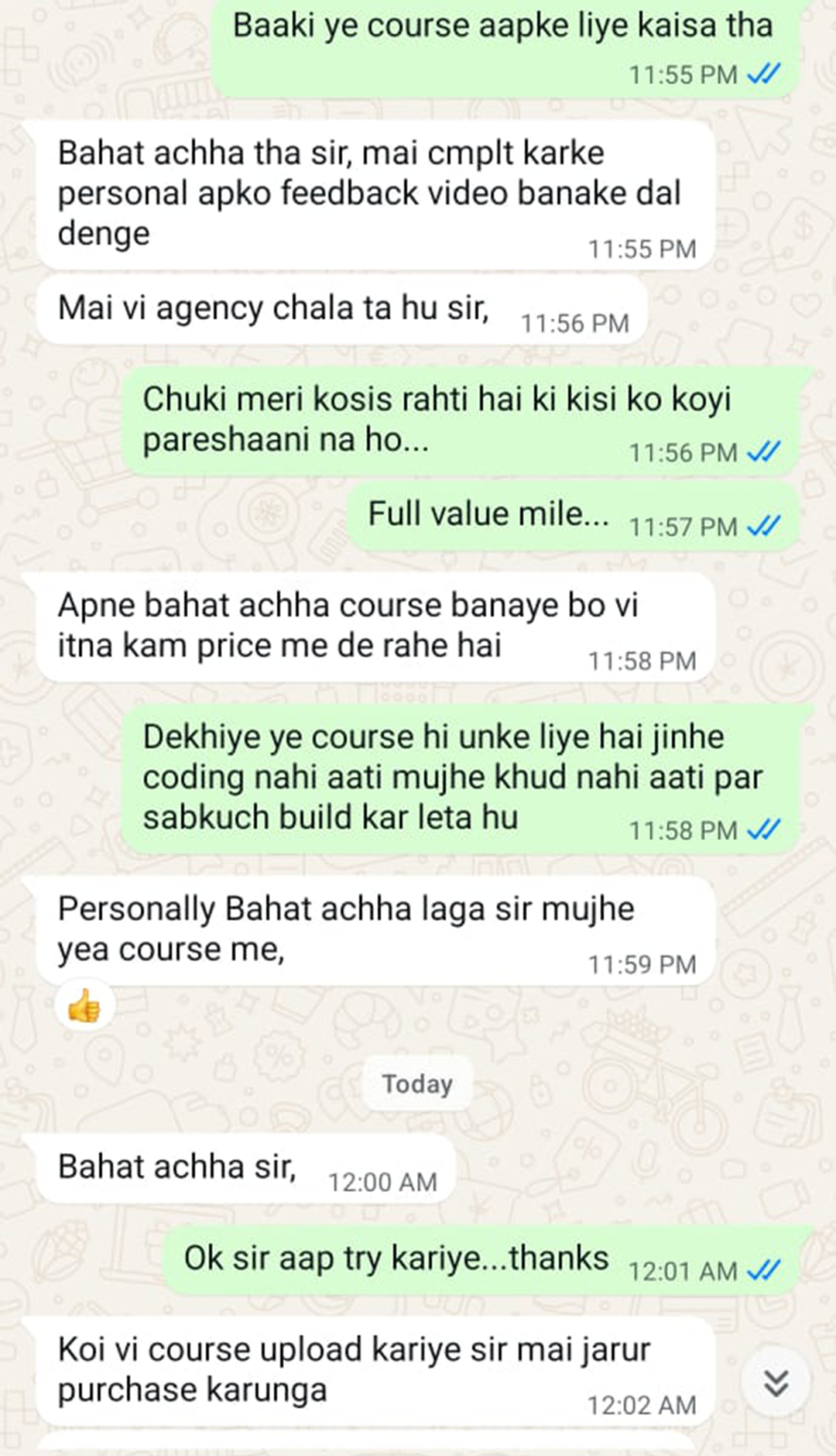 WhatsApp Success Proof