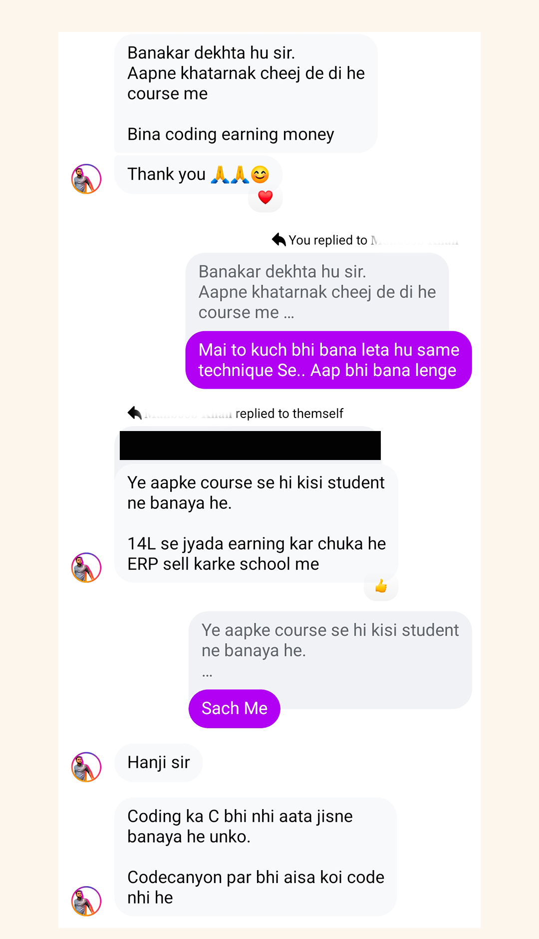 WhatsApp Success Proof